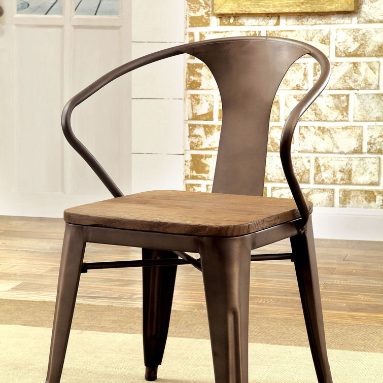 Linzy metal slat discount back side chair